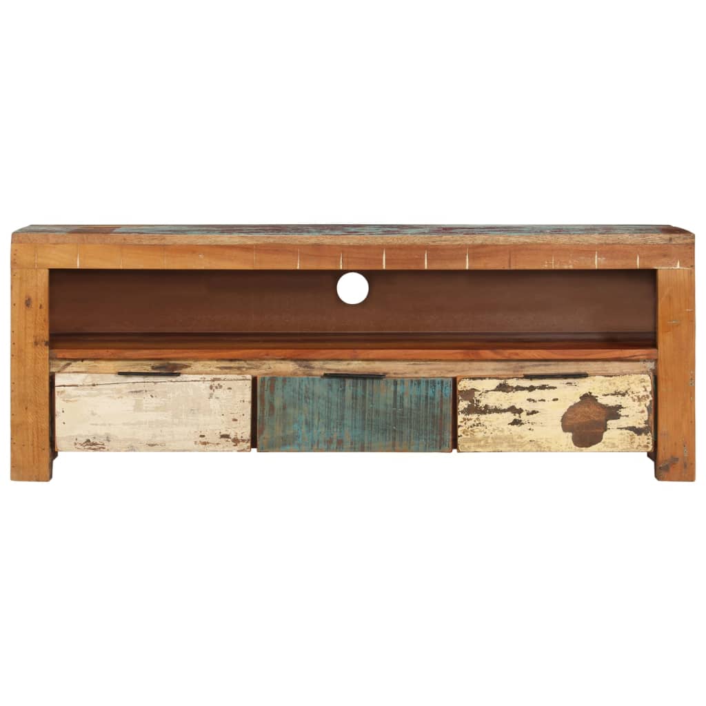 Vidaxl Szafka Pod Telewizor, 110X30X40 Cm, Lite Drewno Z Odzysku