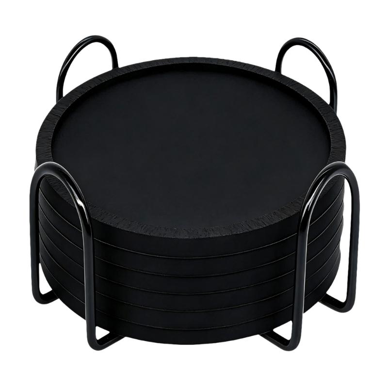 

6/12Pcs Silicone Coasters Set With Holder Drinking Coasters For Cups Mugs Prevent Spills And Stain On Furniture