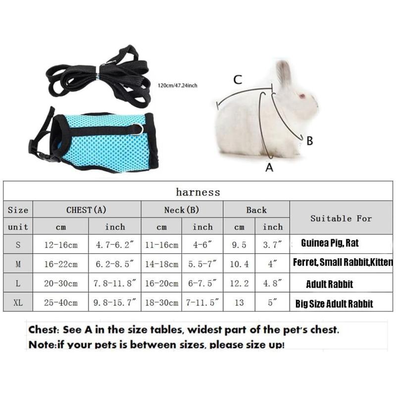 2-teiliges Meerschweinchen-Kleidungsset für Babys, Frettchen, Ratten, Hamster, weiches Netzgewebe, Geschirr, Leine, Weste mit Glöckchen für Meerschweinchen, Hamster, Frettchen, Kaninchen, Chinchilla 