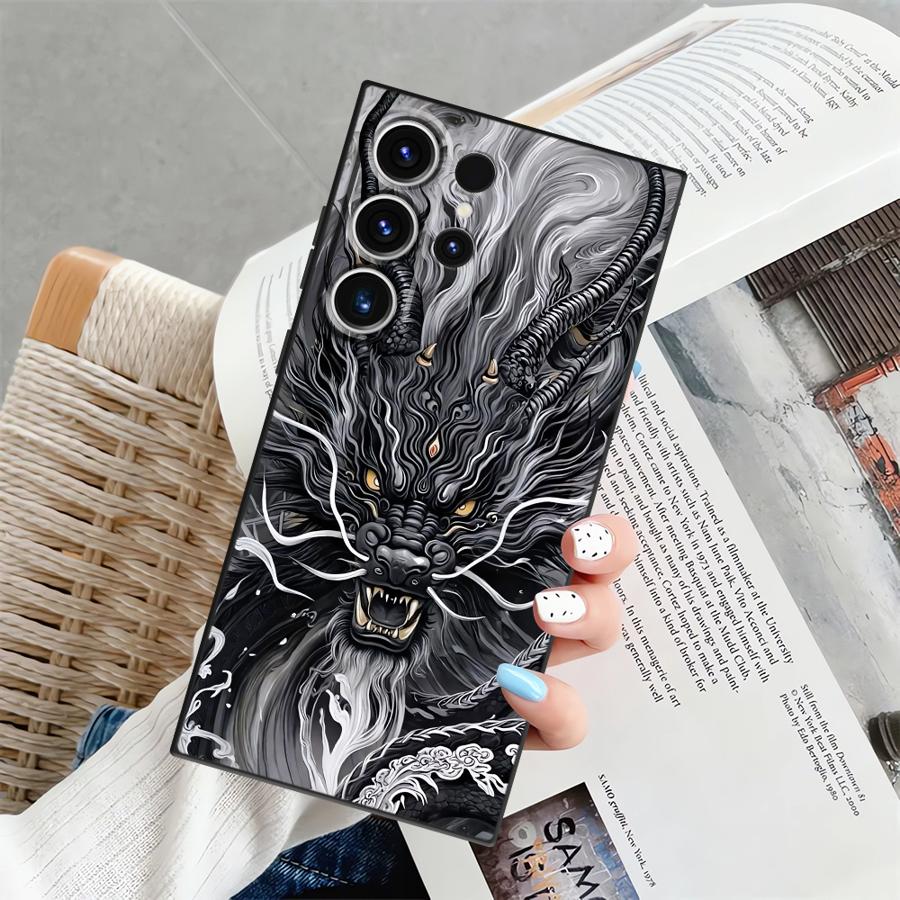 Dragon Tiger Case for Samsung Galaxy S25 Ultra S10 S9 Note 20 Ultra 8 9 10 S21 FE S24 Plus S20 S23 Cool Funda Phone Cover
