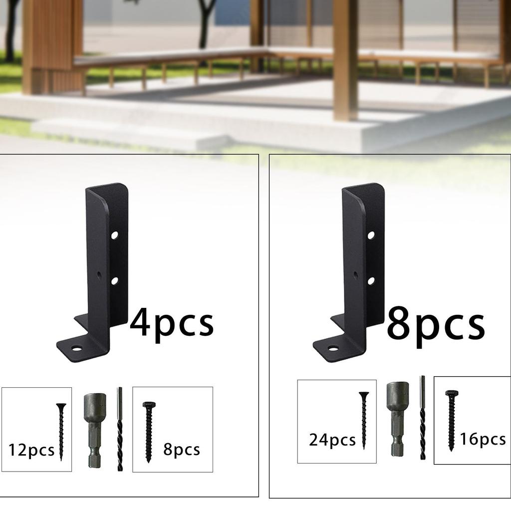 Deck Post Anchor Base Brackets Terrace Post Brackets Metal Support Base Brackets for Courtyard Yard Outdoor Post Holders Patio