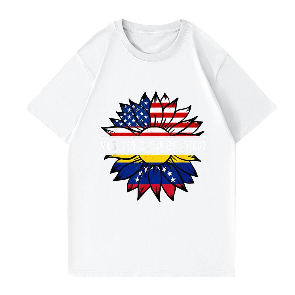 Modisches rundhalsiges lässiges bedrucktes kurzärmeliges T-Shirt Top für Damen und Herren