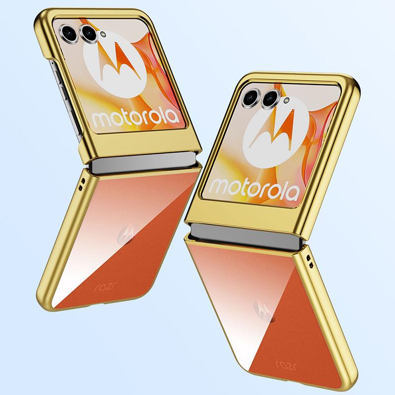 Für Motorola Razr 50 5G Hülle Galvanisiert Ultradünn Transparent PC Handyhülle