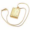 Necklace Pendant Hinged Book Cross Charm Necklace Religious Gifts for Women Girl