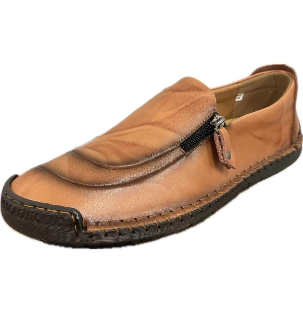 Large Size Autumn New Men's Leather Shoes Genuine Leather Men's Shoes Driving Beans Shoes Men's Casual Shoes Business Foot Shoes