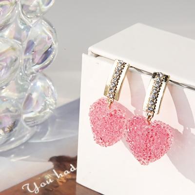 Women's Sweet Red Candy Earrings Silver Needle Earrings