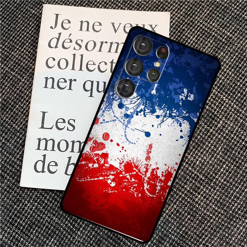 France Flag Case For Samsung Galaxy S24 S25 Ultra S20 S21 S22 S23 Ultra S9 S10 Plus S25 FE Back Cover