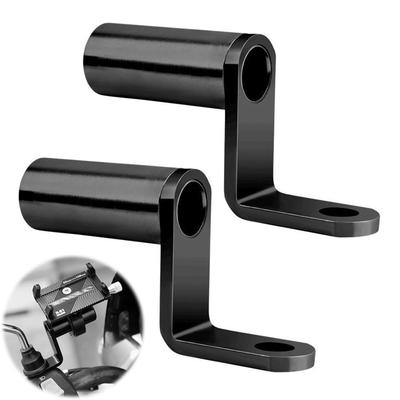 GLOWZEN Bike Clamp Bar Handlebar Set of 2 Black Aluminum