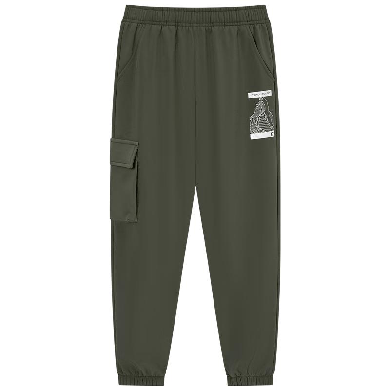 XTEP Boys Outdoor Thermal Fleece Softshell Pants 140