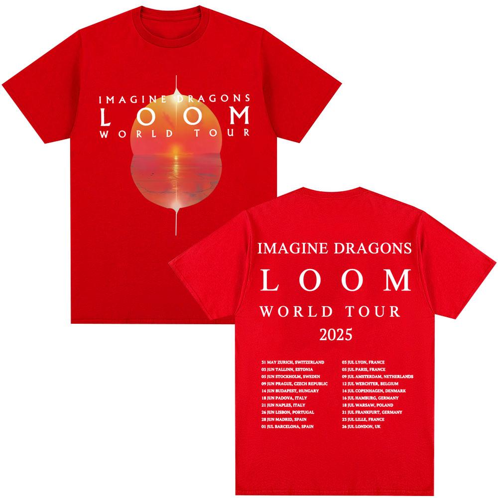 

Imagine Dragons Loom Tour 2025 T Shirt Men Women Trendy Popular Hip Hop T Shirts High Quality Soft Cotton Tshirt Streetwear Male S