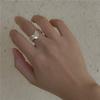 S925 Sterling Silver Wave Texture Ring - Women's Simple Retro Jewelry