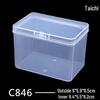 Rectangular Transparent Plastic Storage Box for Accessories and Screws