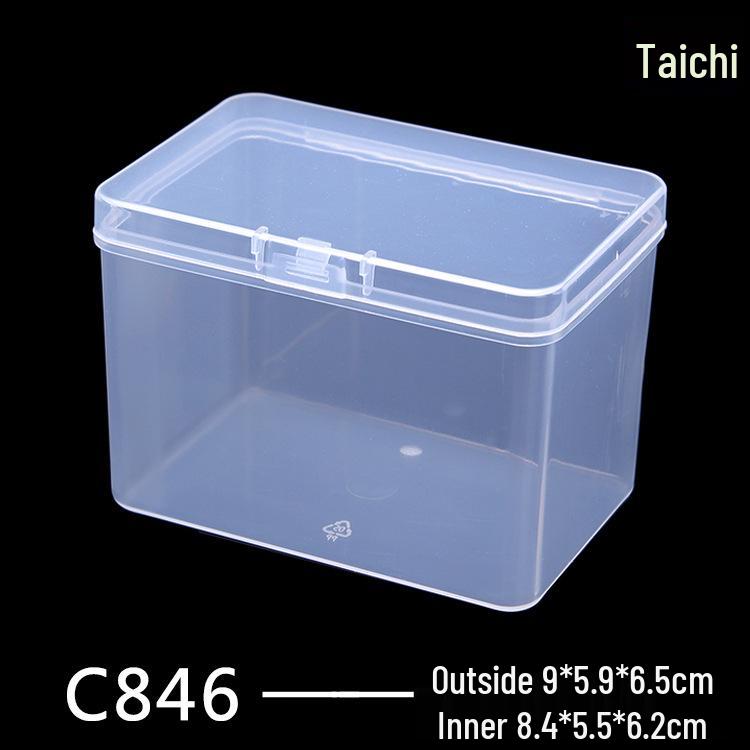 Rectangular Transparent Plastic Storage Box for Accessories and Screws