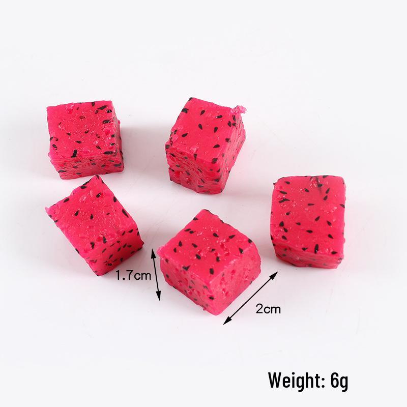 Mini Fruit Salad DIY Edible Toy: Mango, Pitaya, Kiwi Slices Simulation Cubes.