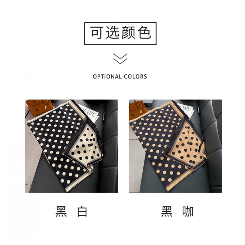 Womens Winter Knitted Scarf Wrap With Polka Dot Double-Sided Thick Warm Shawl Daily Wear