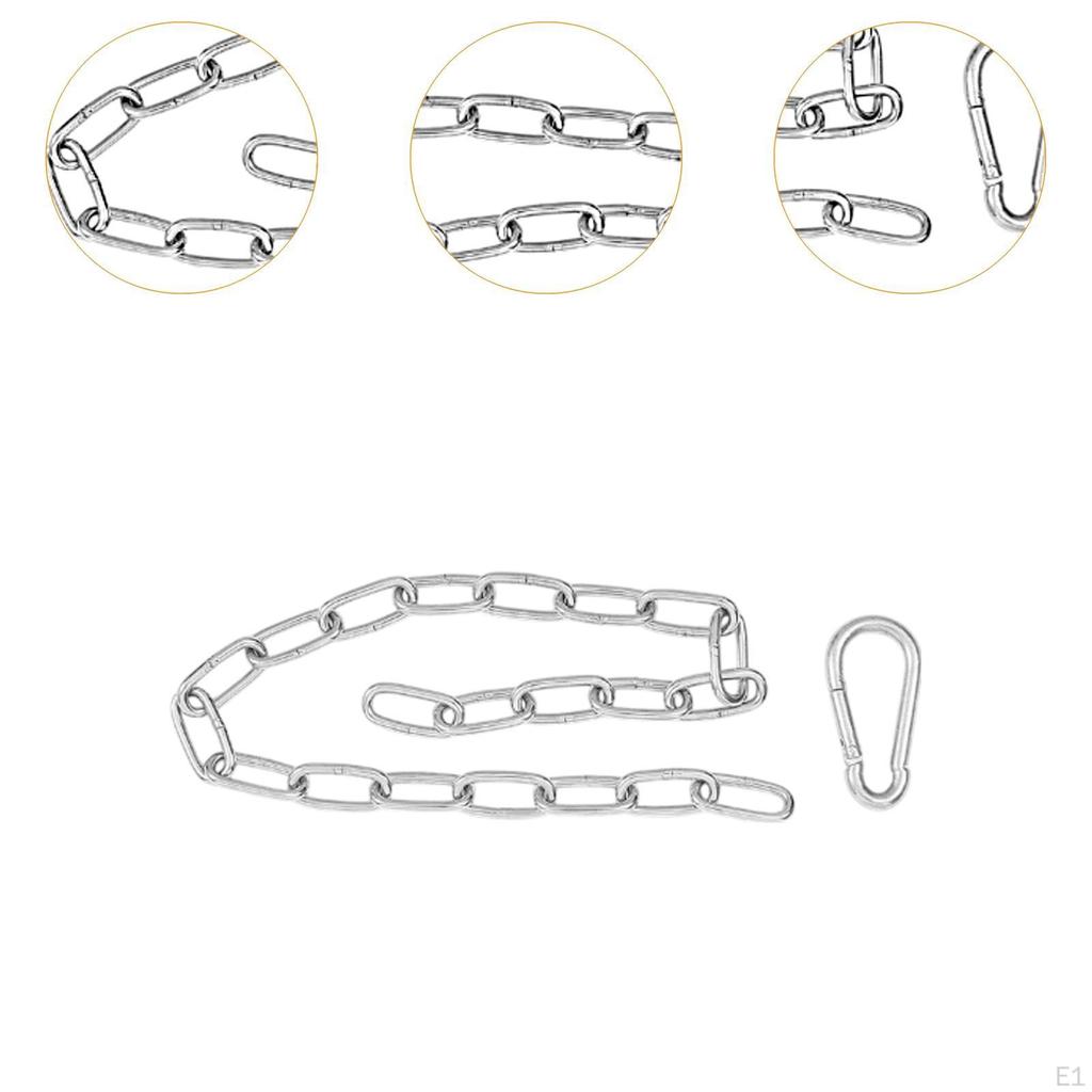 Gym Fitness Cable Extension Chain Accessories Easy To Use Weight Machine Curl Bar