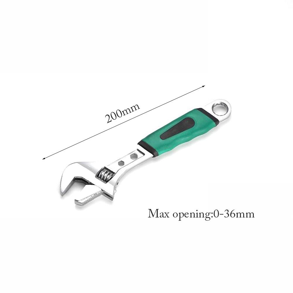 Multi Function Long Handle Adjustable Wrench Set For Plumbing Repair And Mechanical Work Steel Spanner