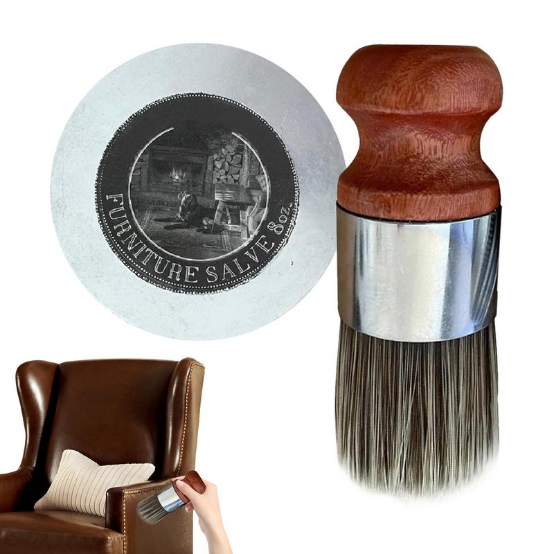 Furniture Salve for Leather Conditioner Kit for Furniture and Brush Paint Furniture Salve Leather Care Leather Salve and Brush