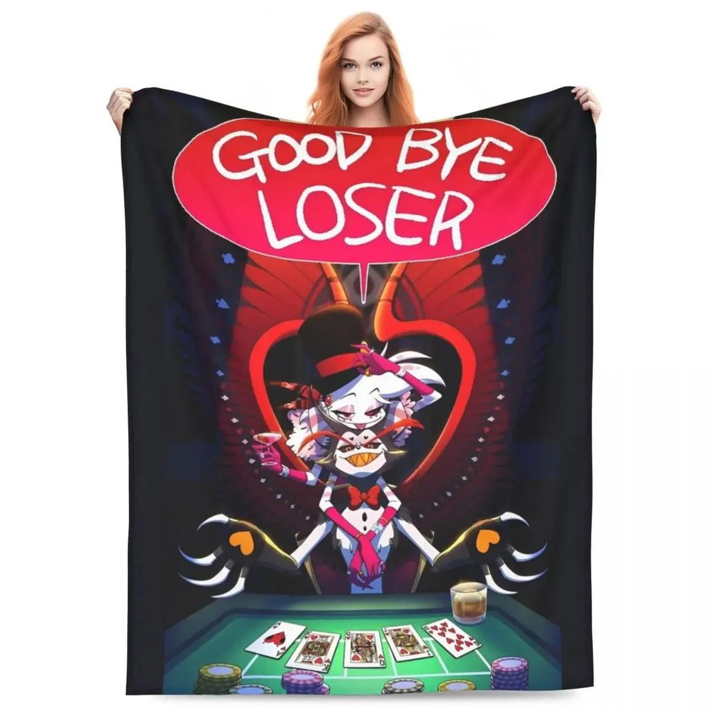 VOX HHazbin Hotel Alastor Game Warm Soft Blanket Travel Office Plush Bedding Throws Fluffy Couch Bed Flannel Bedspread