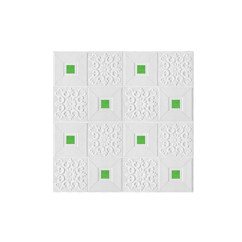 Decorative waterproof and moisture-proof 70x70cm self-adhesive ceiling wallpaper 3D brick wall paste foam wall decoration