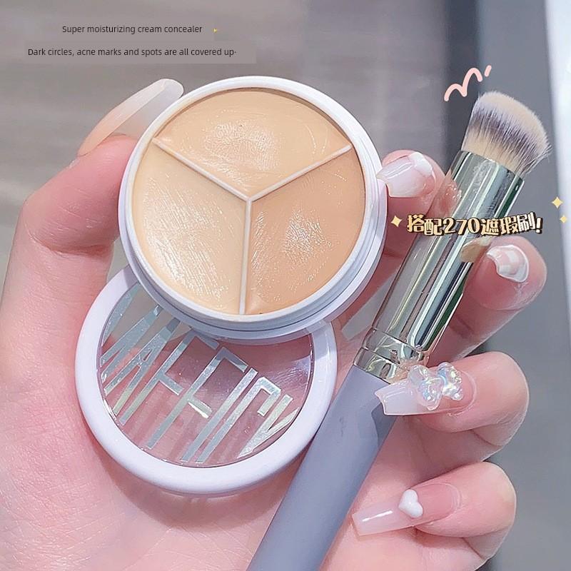Li Jiaqi Recommends Three-Color Concealer to Cover Dark Circles, Spots, Acne Marks, Tear Troughs, and Facial Blemishes. Official Genuine Product