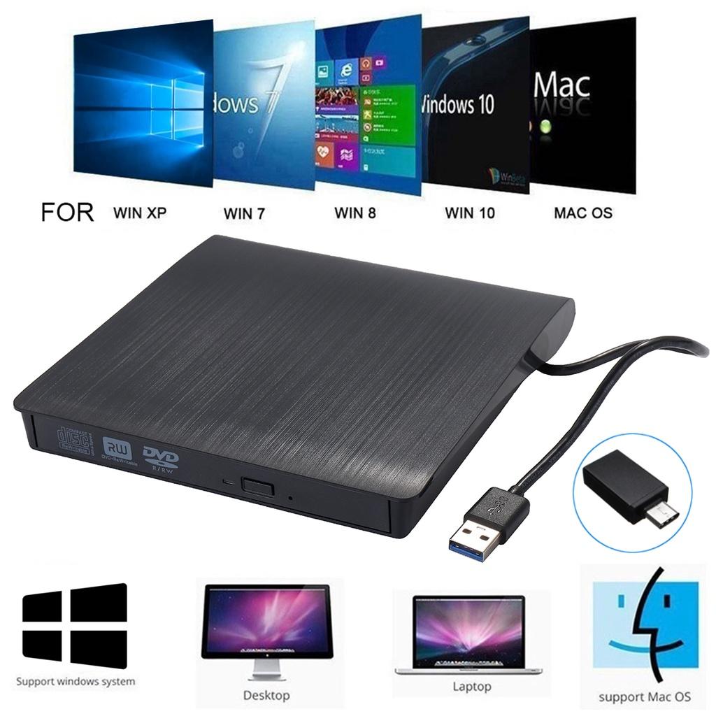 External USB 3.0 Type-C High Speed DL DVD RW Burner CD Writer Slim Portable Optical Drive 138x135x19MM