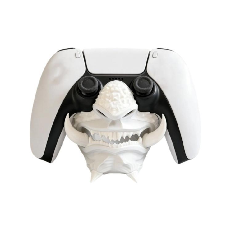 Gamepad Storage Stand with Open Single-Body Support, Decorative Teeth and Horns, and No Assembly Required for Desktop Use
