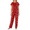 Women's Valentine's Day Butterfly Print Short,Sleeve Pajama Set