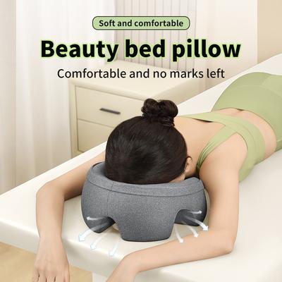 Ergonomics Lying Down Pillow Memory Foam Breathable Head Support Pillow Snap Body Massage Face Rest Pillow for Beauty Salon