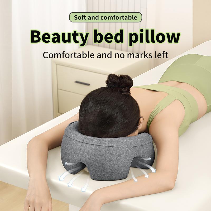 New Ergonomics Lying Down Pillow Memory Foam Breathable Head Rest Support Pillow Body Massage Face Rest Pillow for Beauty Salon