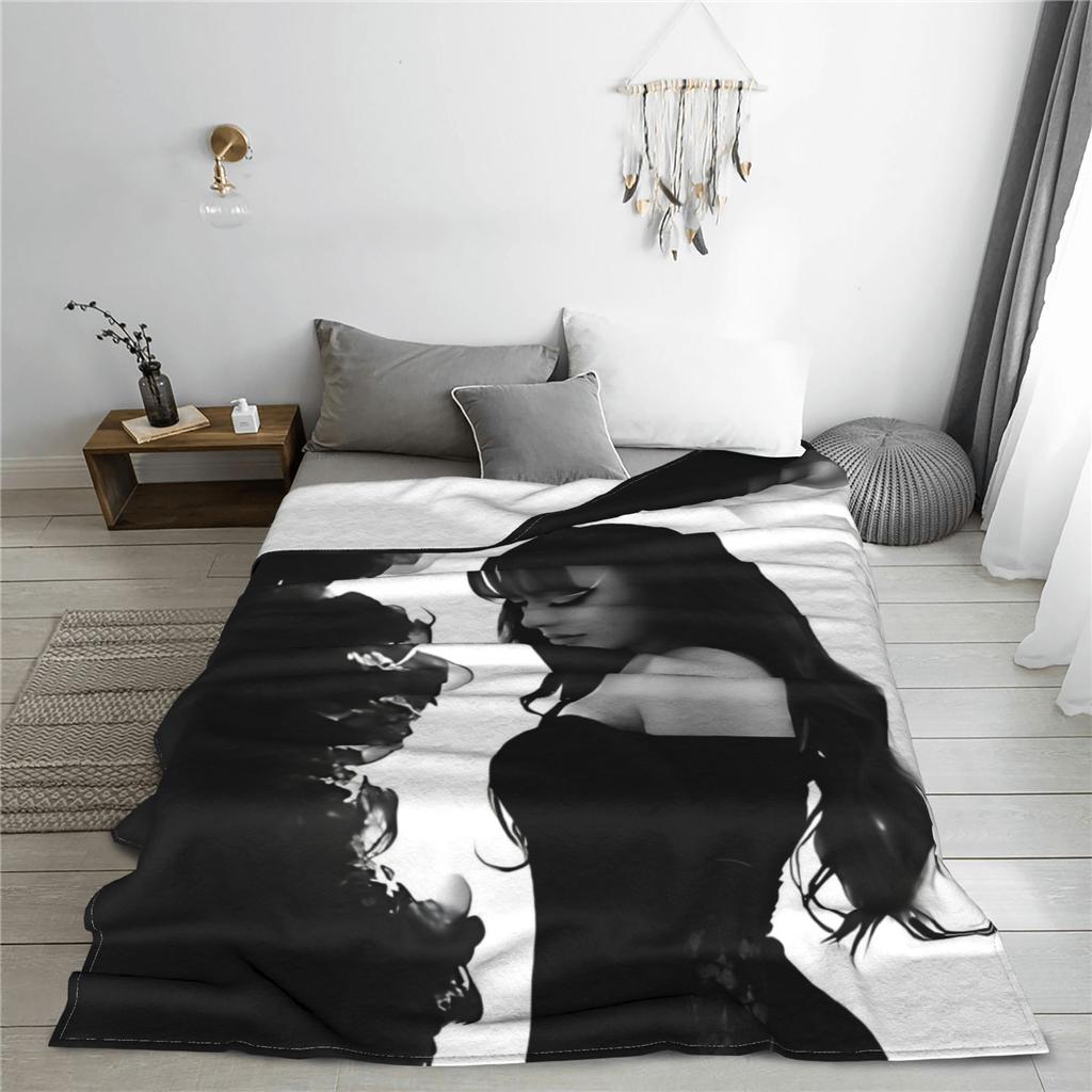 Ayliva Pop Singer Music Blanket  Flannel Novelty Breathable Throw Blankets for Home Restaurant Summer,