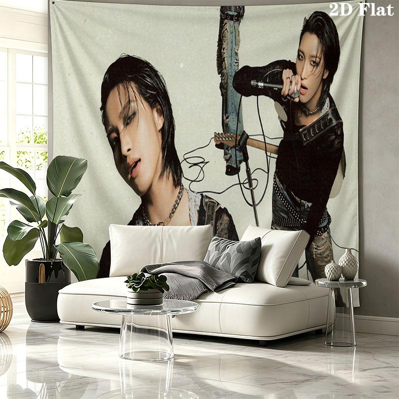 Seonghwa Art Wall Tapestry, Aesthetic Printed Fabric Blanket, Suitable for Bedroom, Living Room, and Home Decor.