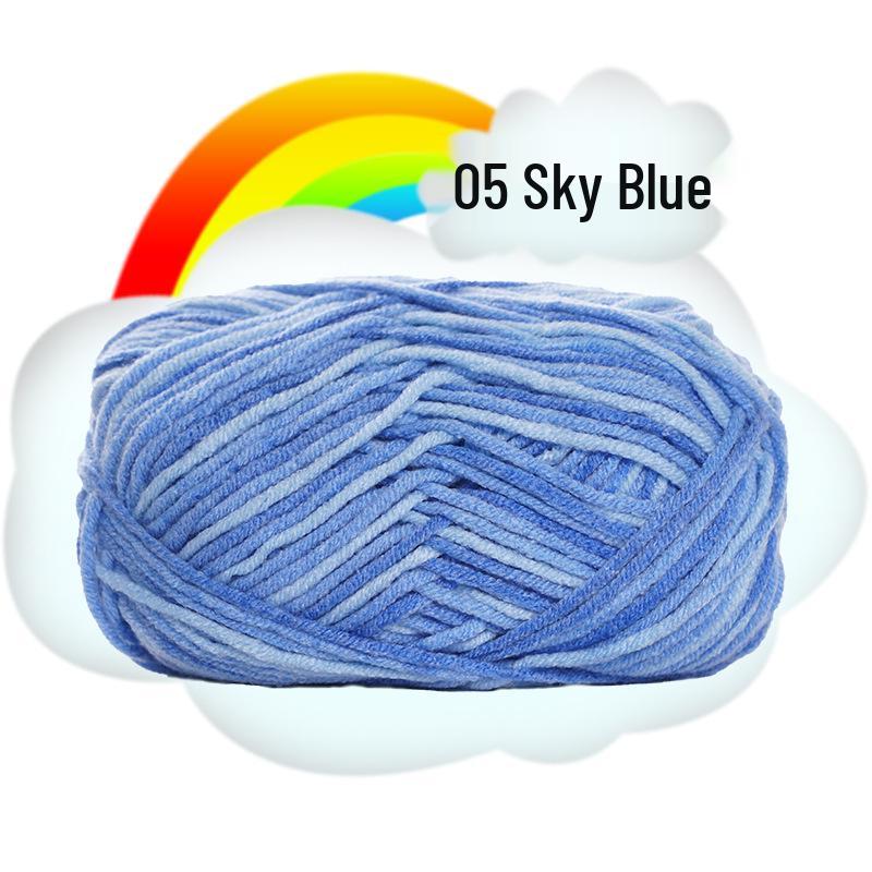 Gradient 5-Ply Medium Thick Baby Velvet Yarn for Crochet and Knitting
