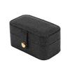 Simple PU Leather Jewelry Storage Box Mini Solid Color Jewelry Display Case Packing Portable Ring Necklace Case Girls