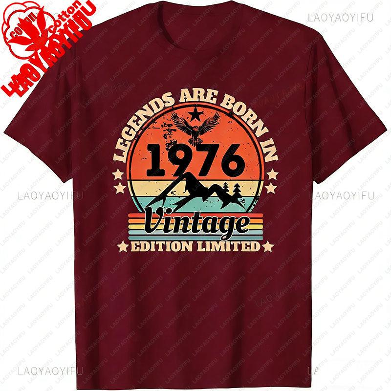 Retro 50 Year Old Vintage 1976 Limited Edition 50th Birthday Classic Graphic T Shirts Clothes for Women Men Summer Cotton Tees