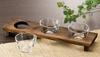 ADERIA Hand-Bound Three-Flavor Sake Cup Set with Wooden Stand, 90ml, Gift Box Included, Made in Japan, Dishwasher Safe, Sake Cup, Glassware, Cold Sake