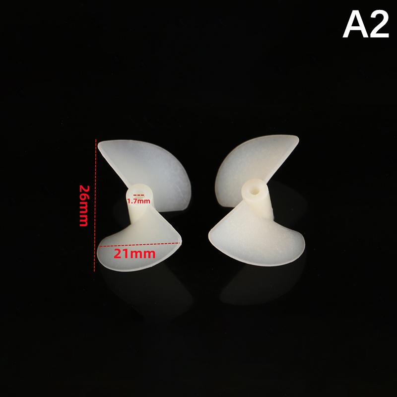 2 Pairs D22Mm/26Mm Cw/Ccw Electric Nylon Prop Screw Diy White Two Leaf Propellers For Rc Boats Models 2Mm Shaft