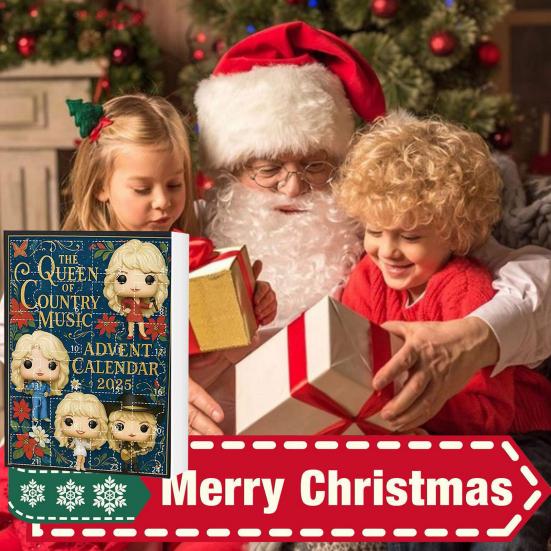 Christmas Advent Calendar 2025 24-Day Countdown Calendar with 24 Pcs Collectible Figures Christmas Tree Ornaments Set for Holiday Party Decor