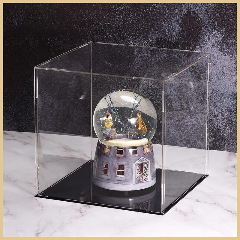 Edinstry Acrylic Case Acrylic Box Figure Case Display Case Collection Case Storage Box Exhibition Dustproof Showcase Height 15cm Transparent 15x15cm