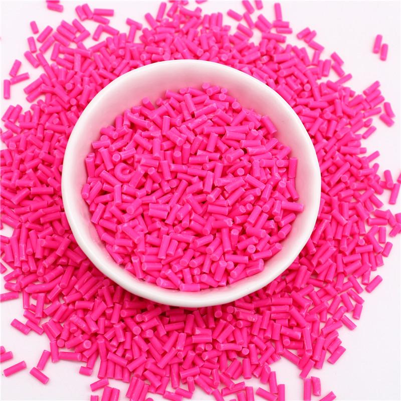 50g/lot Mix Colourful Cylindrical Strip Candy Polymer Clay Slices Sprinkles for DIY Nail Arts Kids  And Slime Filling