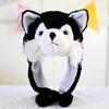 Gray Wolf Dog Husky Hood: Cute Cartoon Animal Hat for Boys - Warm Autumn/Winter