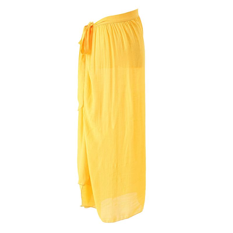 

Женский купальный костюм с запахом, летняя оборка, длинное саронговое платье, пляжная юбка, бикини, купальник, пляжная юбка с запахом 4