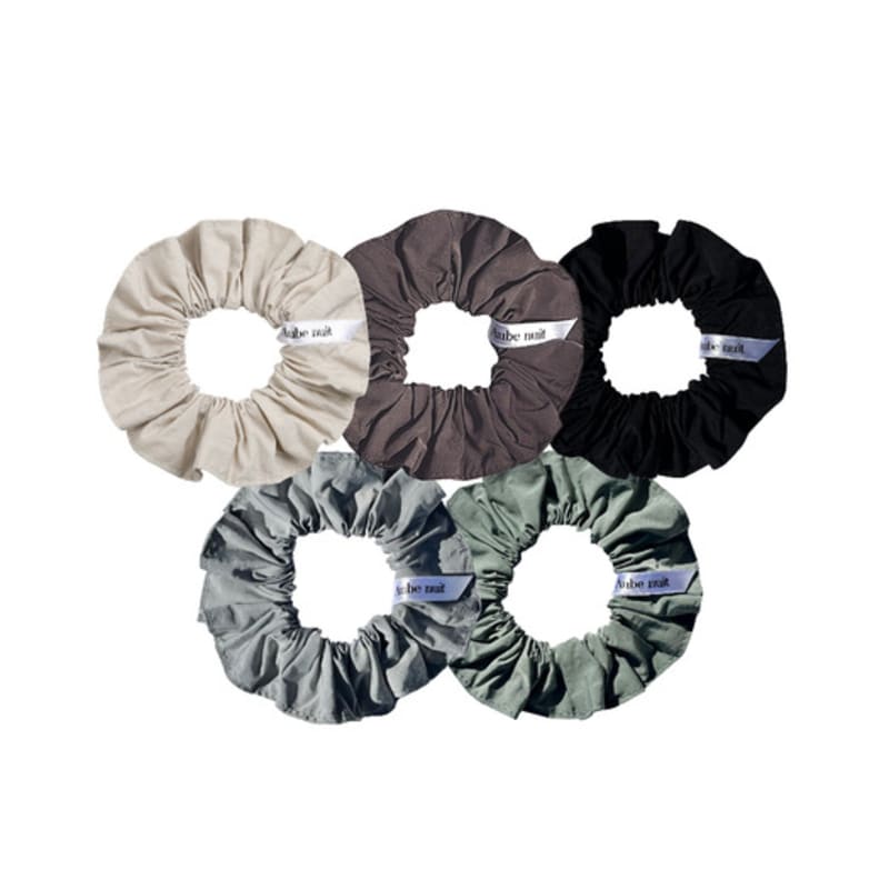 Aube Nuit [Recycle Nylon] New Rainy Day Hair Scrunchie Red Bean Brown S