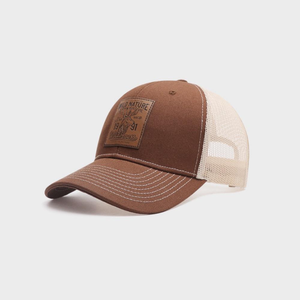 Summer Animal Elk Baseball Cap Women Men Patch Snapback Mesh Hat Casual Breathable Unisex Street Hip-hop Sunscreen Trucker Cap