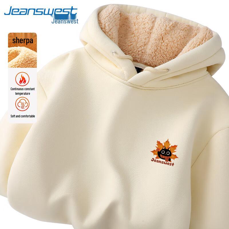 

Толстовка унисекс Jeanswest с принтом кленового листа и черного кота 5XL