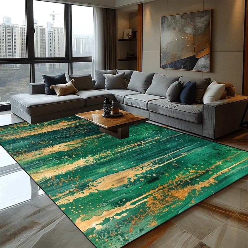 Abstract Art Elastic Carpets for Living Room Sofas Decoration Bedroom Carpet Non Slip Floor Mat Splashing Ink Large Area Rugs