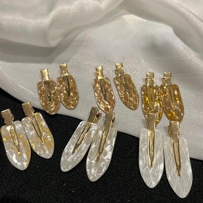 2/3/4/6 stücke Acetat Make-Up Haar Clips Koreanische Mode Gold Weiß Glitter Haar Pin Headwear Mädchen Frauen Haar Zubehör