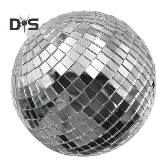 Silverspegel Discokula Ornament Reflekterande Hängande Discokula Dekorationer för 70-tals Retro Fest Jul Födelsedagar Tillbehör