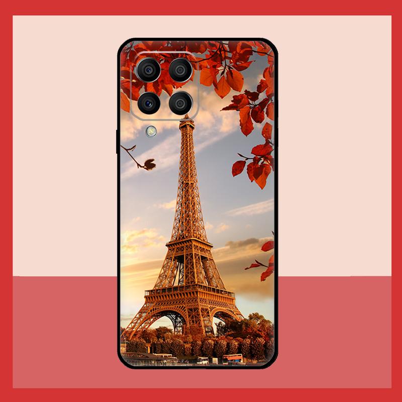 Paris Eiffel Tower Case For Samsung Galaxy M31 M21 M13 M33 M53 M15 M35 M55 M16 M36 M56 M12 M32 M52 M14 M34 M54