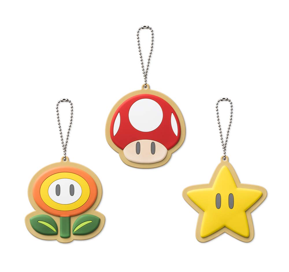 Super Mario Home & Party Rubber Mascots (Super Mushroom/Fire Flower/Super Star)